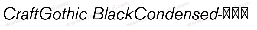 CraftGothic BlackCondensed字体转换